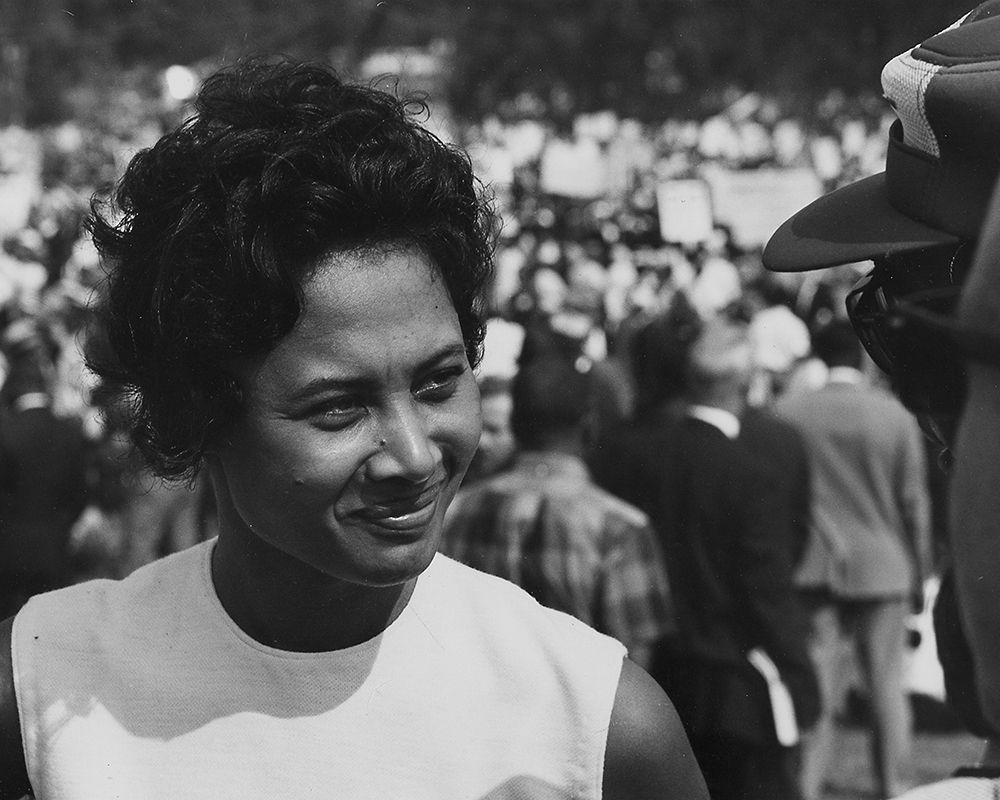 Civil Rights March on Washington-D.C. A young woman at the march art print by Rowland Scherman for $57.95 CAD