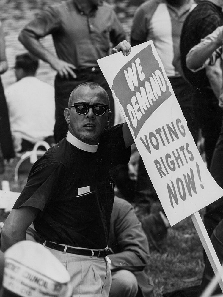 Civil Rights March on Washington-D.C. We Demand Voting Rights Now! art print by Rowland Scherman for $57.95 CAD