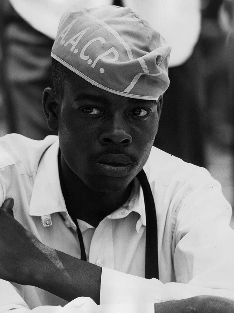 Civil Rights March on Washington-D.C. Man Wearing AACP Hat art print by Rowland Scherman for $57.95 CAD