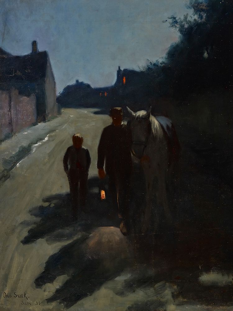 Moonlight (On the Road at Night) art print by Otto Stark for $57.95 CAD