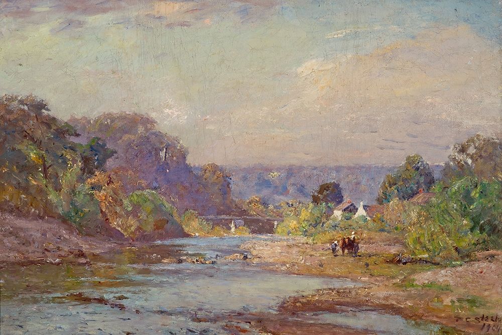 Brookville Landscape art print by Theodore Clement Steele for $57.95 CAD
