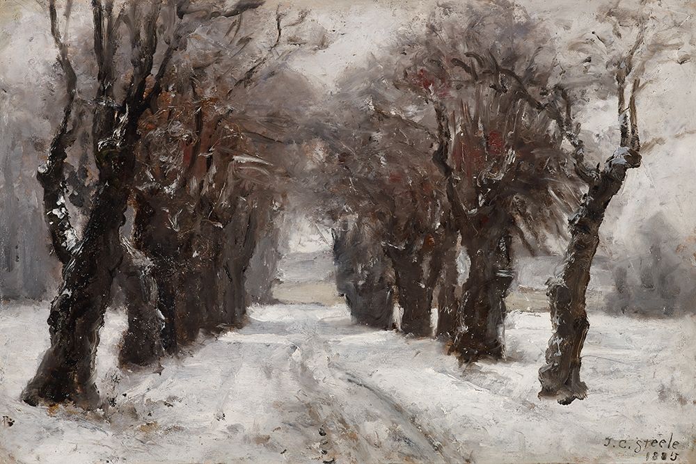 Winter in Munich art print by Theodore Clement Steele for $57.95 CAD