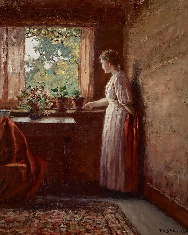 The Girl by the Window art print by Theodore Clement Steele for $57.95 CAD
