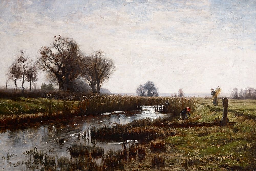 Late Afternoon-Dachau Moor art print by Theodore Clement Steele for $57.95 CAD