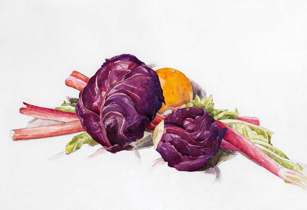 Red Cabbages-Rhubarb and Orange art print by Charles Demuth for $57.95 CAD