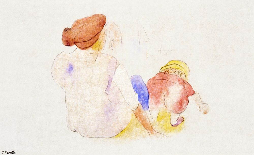 Woman with Child in Red Suit art print by Charles Demuth for $57.95 CAD