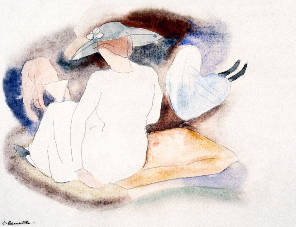Woman with Hat and 2 Figures art print by Charles Demuth for $57.95 CAD
