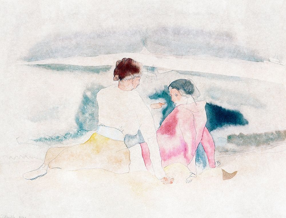 Two Women and Boats art print by Charles Demuth for $57.95 CAD