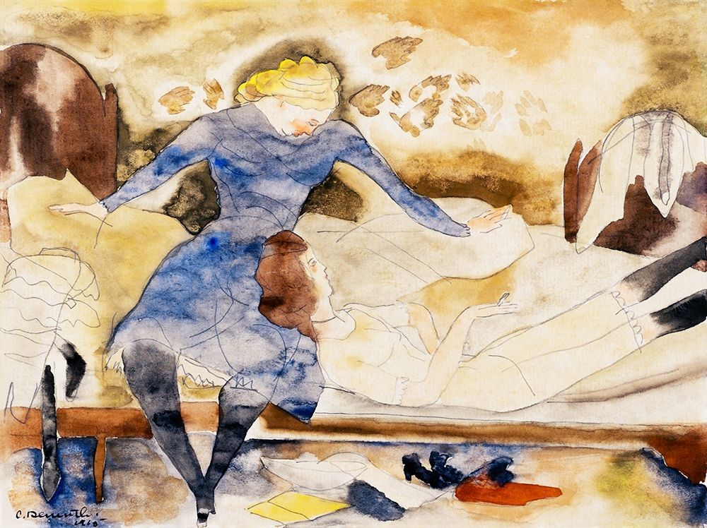 Nana Visiting her Friend Satin art print by Charles Demuth for $57.95 CAD