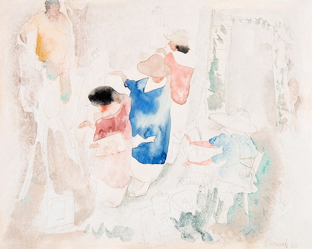 Artists Sketching art print by Charles Demuth for $57.95 CAD