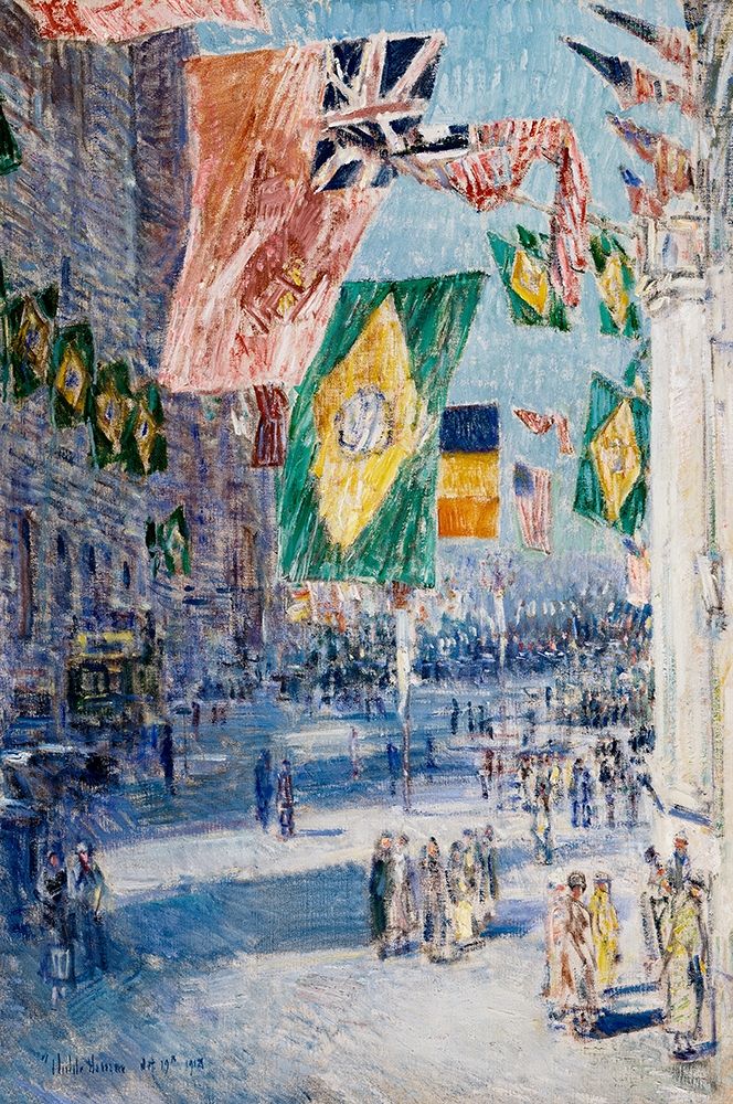 Avenue of the Allies-Brazil-Belgium art print by Childe Hassam for $57.95 CAD