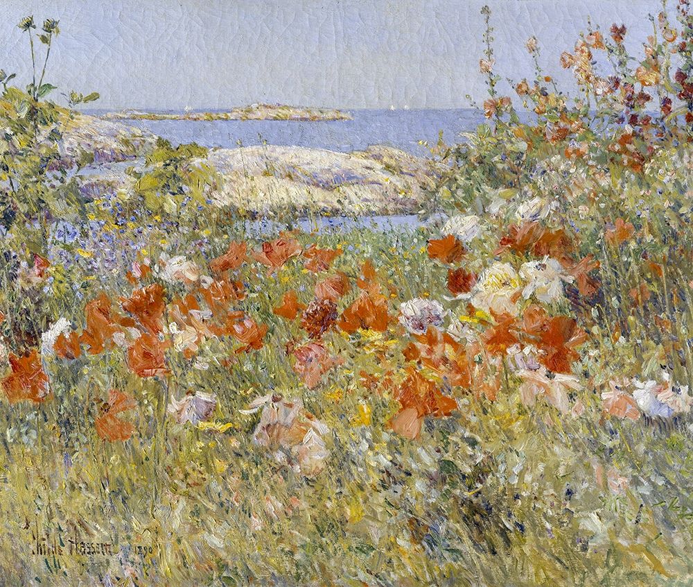 Celia Thaxters Garden art print by Childe Hassam for $57.95 CAD