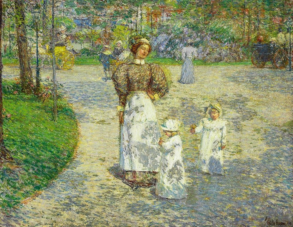 Spring in Central Park art print by Childe Hassam for $57.95 CAD