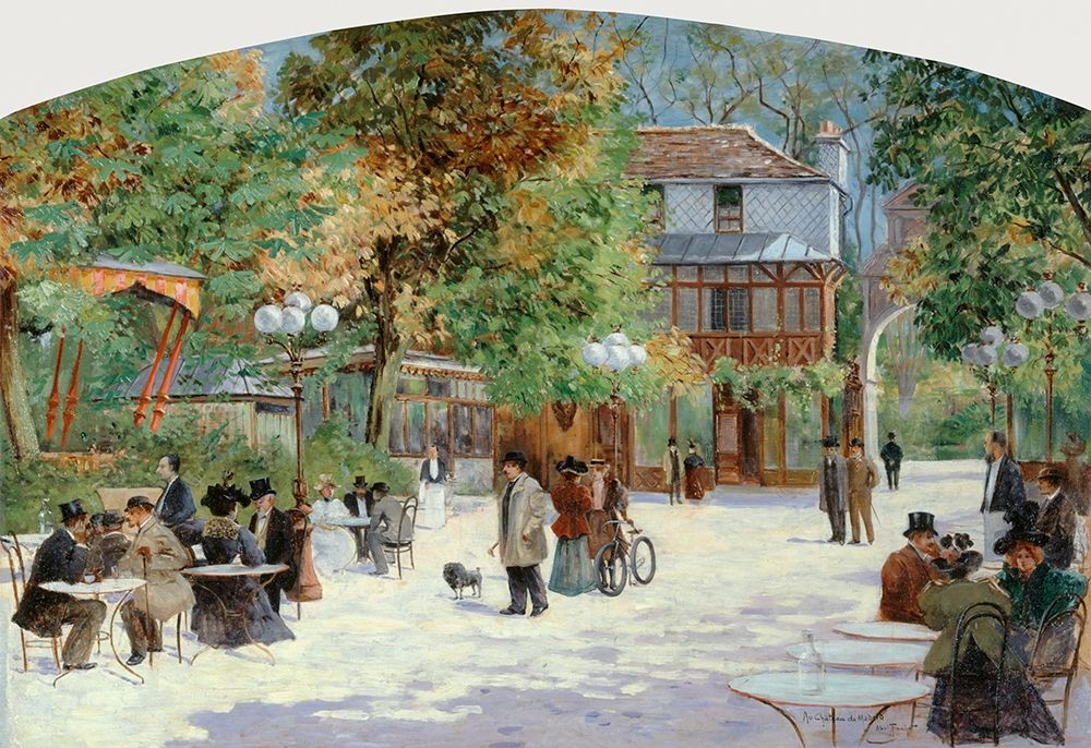 At the Chalet du Chateau de Madrid-in the Bois de Boulogne art print by Louis Abel-Truchet for $57.95 CAD