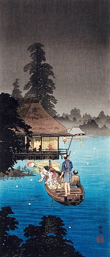 Enjoying Evening Cool art print by Hiroaki Takahashi for $57.95 CAD