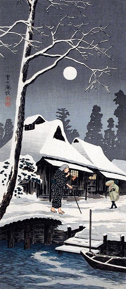 Moonlight on Snow art print by Hiroaki Takahashi for $57.95 CAD