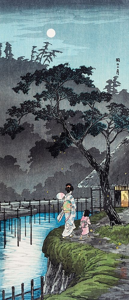 Moon at Sekiguchi art print by Hiroaki Takahashi for $57.95 CAD