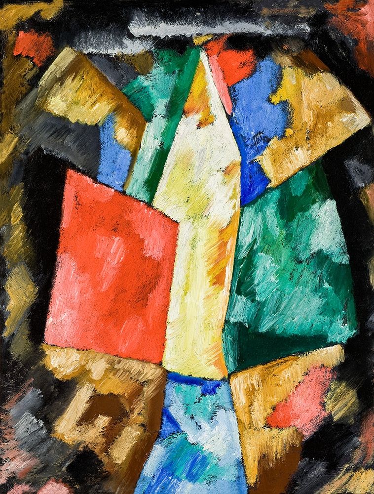 Abstraction-Blue-Yellow and Green art print by Marsden Hartley for $57.95 CAD