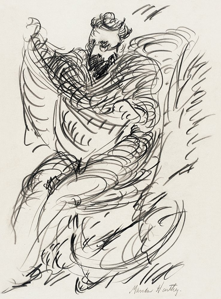 Study of a Seated Man with Beard and Spectacles art print by Marsden Hartley for $57.95 CAD