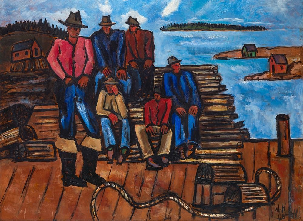 Lobster Fishermen art print by Marsden Hartley for $57.95 CAD