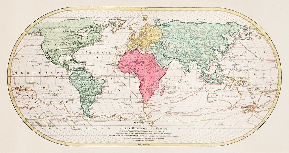 World Map or General Map of the Universe art print by Mathieu Albert Lotter for $57.95 CAD