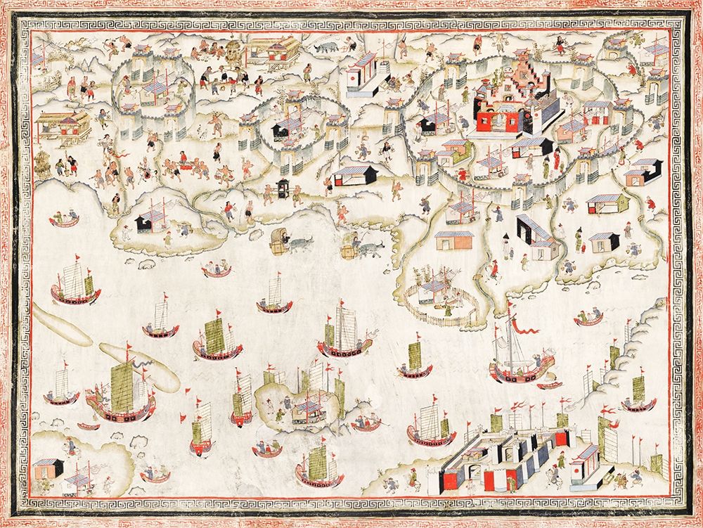 Forts Zeelandia and Provintia and the City of Tainan art print by Vintage Maps for $57.95 CAD