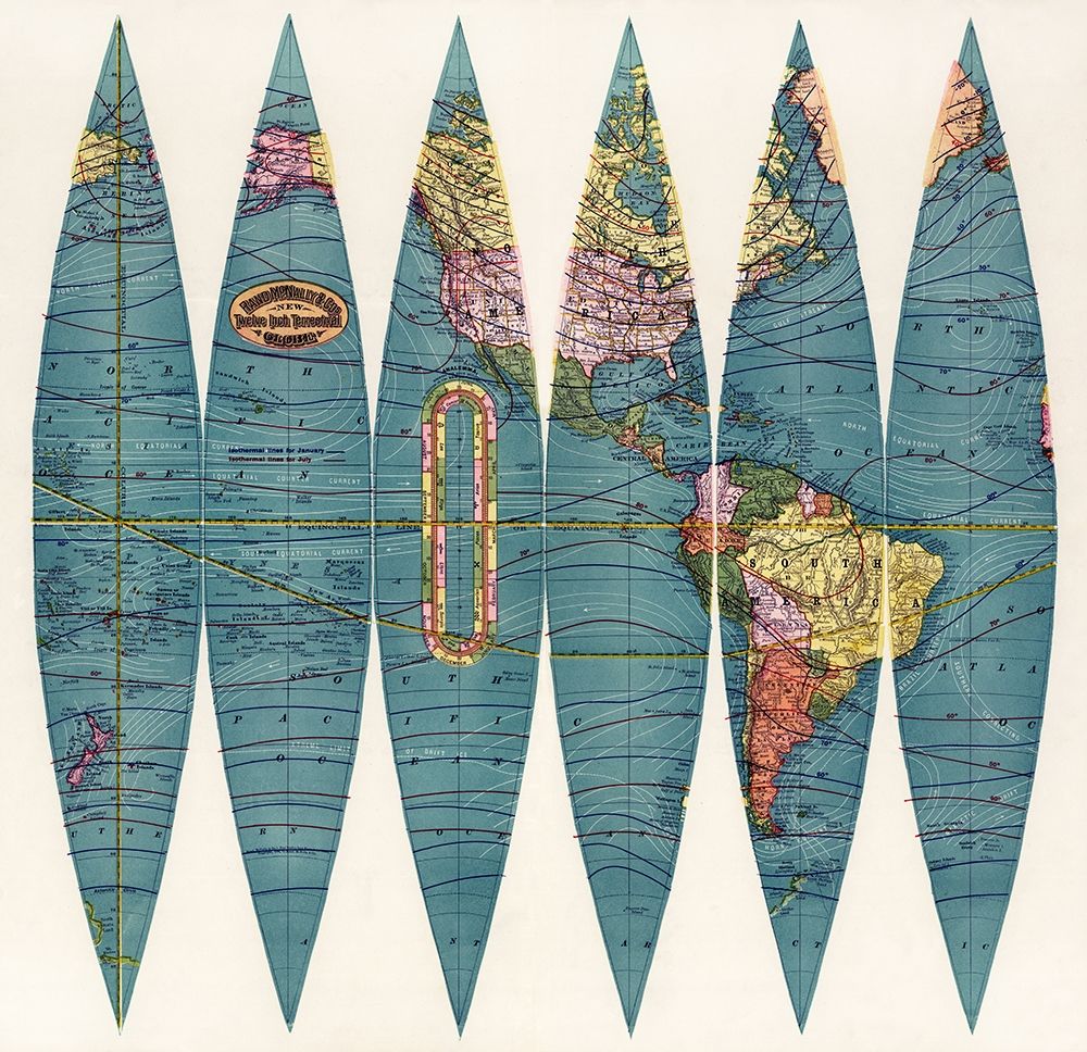New twelve inch terrestrial globe art print by Rand McNally and Company for $57.95 CAD