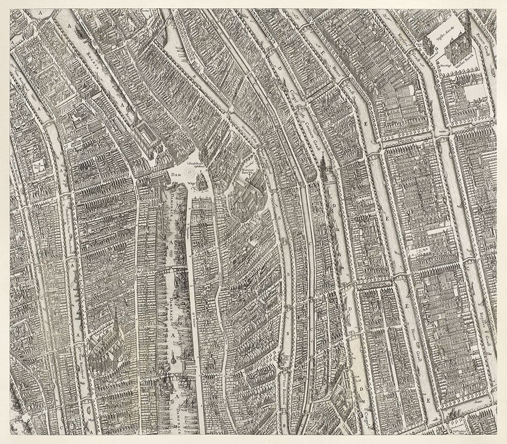 Map of Amsterdam art print by Balthasar Florisz for $57.95 CAD