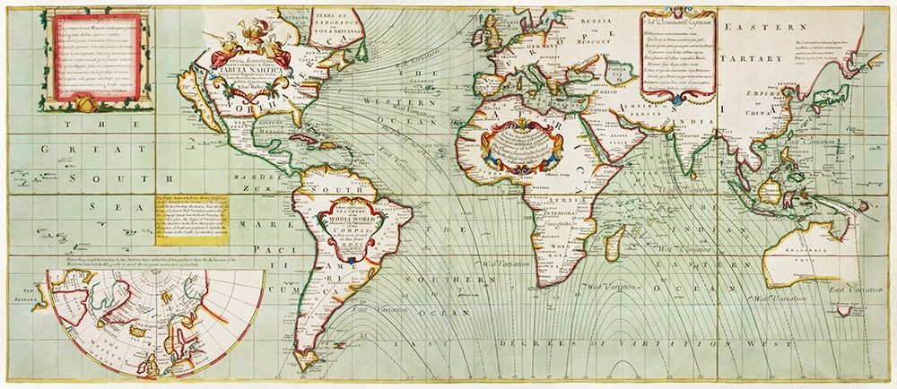 Nova and accuratissima totius terrarum Anno 1700 art print by Samuel Thornton for $57.95 CAD