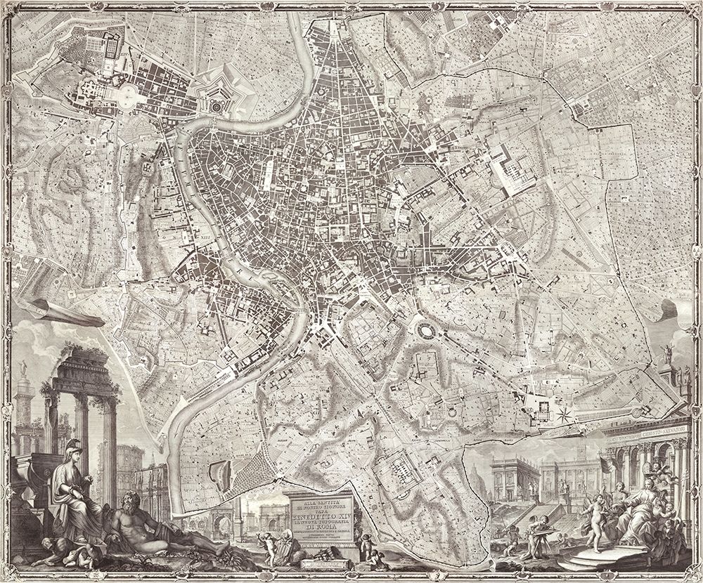 The Nolli Map art print by Pietro Campana for $57.95 CAD