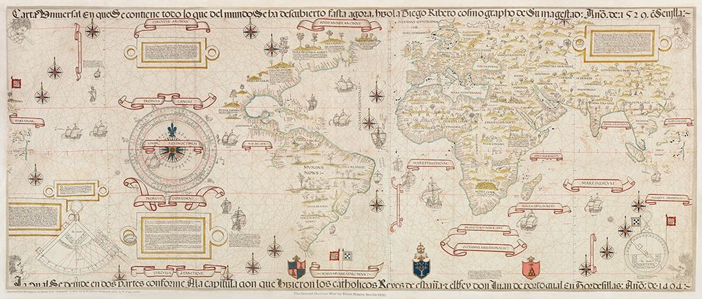World Map 1900 art print by Diogo Ribeiro for $57.95 CAD