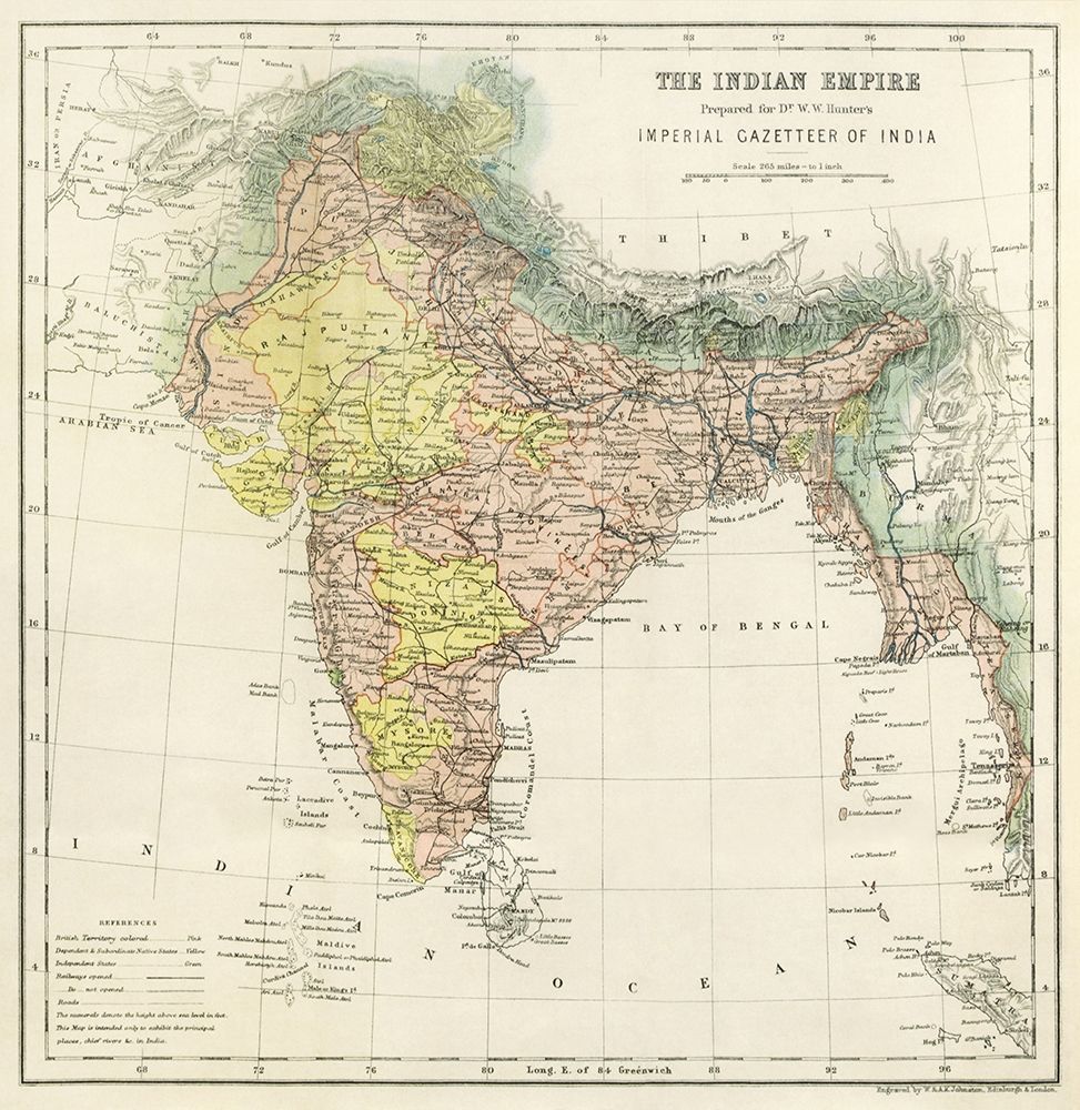 Second Edition of The Imperial Gazetteer of India 1885 art print by William Wilson Hunter for $57.95 CAD