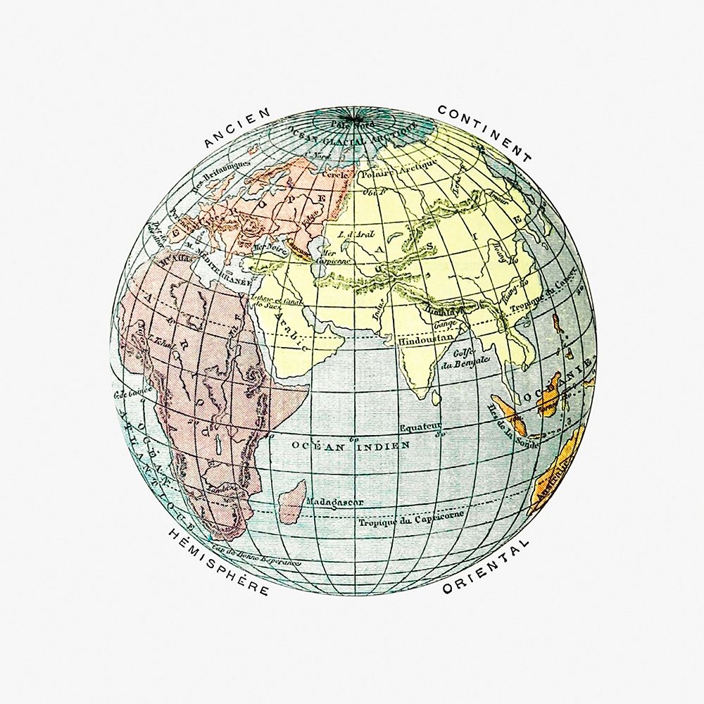 World atlas from The Practical Teaching of Geography 1878 art print by British Library for $57.95 CAD