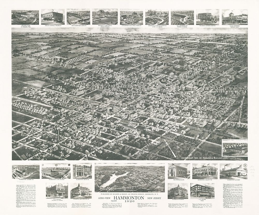 Hammonton-New Jersey 1926 art print by Vintage Places for $57.95 CAD