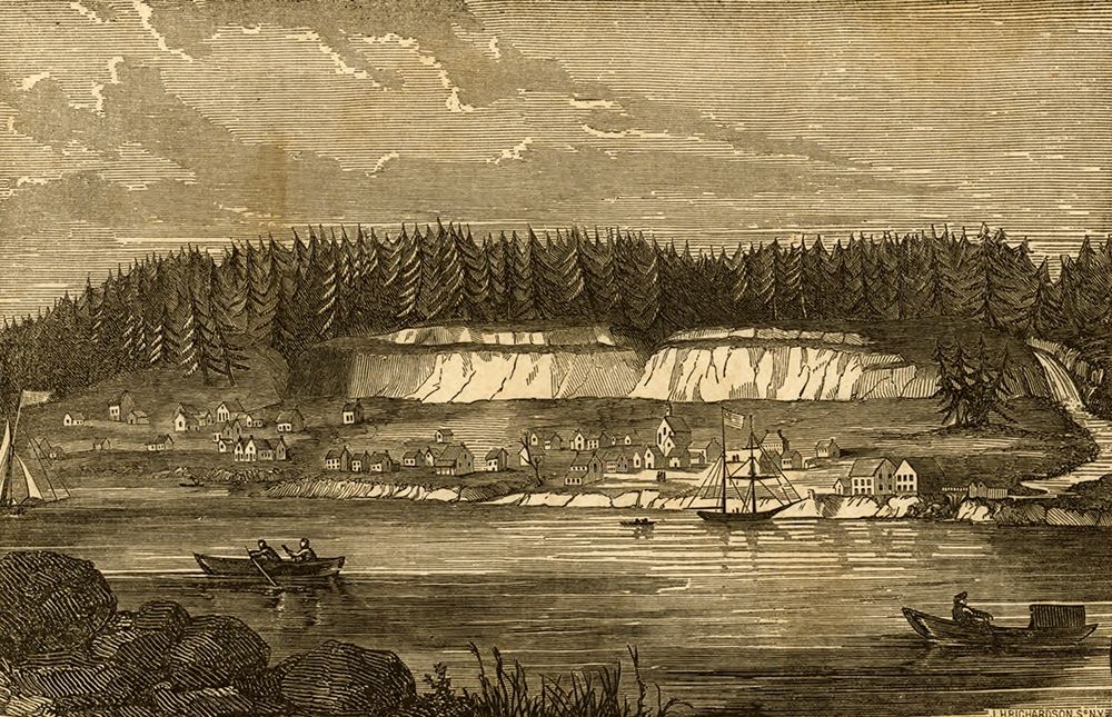 Oregon City-Oregon 1850 art print by Vintage Places for $57.95 CAD