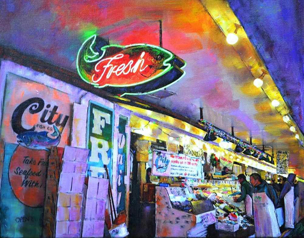 Fresh Fish art print by Sarah Ghanooni for $57.95 CAD