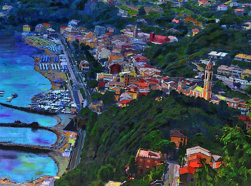 Seaside in Italy art print by Sarah Ghanooni for $57.95 CAD