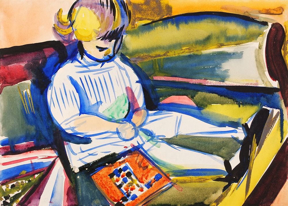 Child on Sofa art print by Henry Lyman Sayen for $57.95 CAD