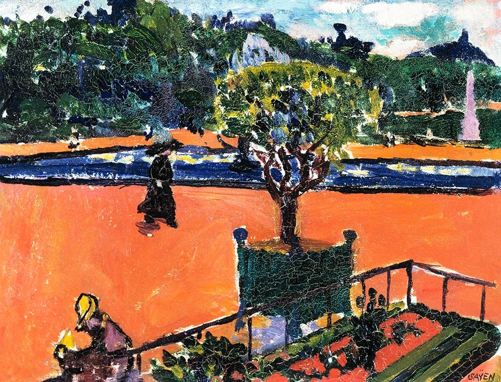 In the Luxembourg Gardens art print by Henry Lyman Sayen for $57.95 CAD