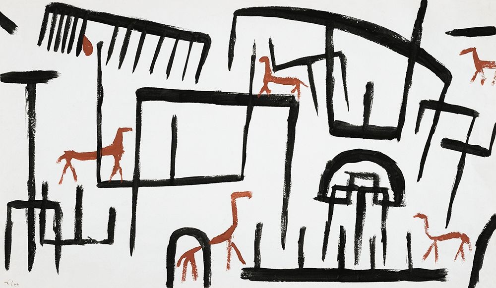 Animals in an Enclosure art print by Paul Klee for $57.95 CAD