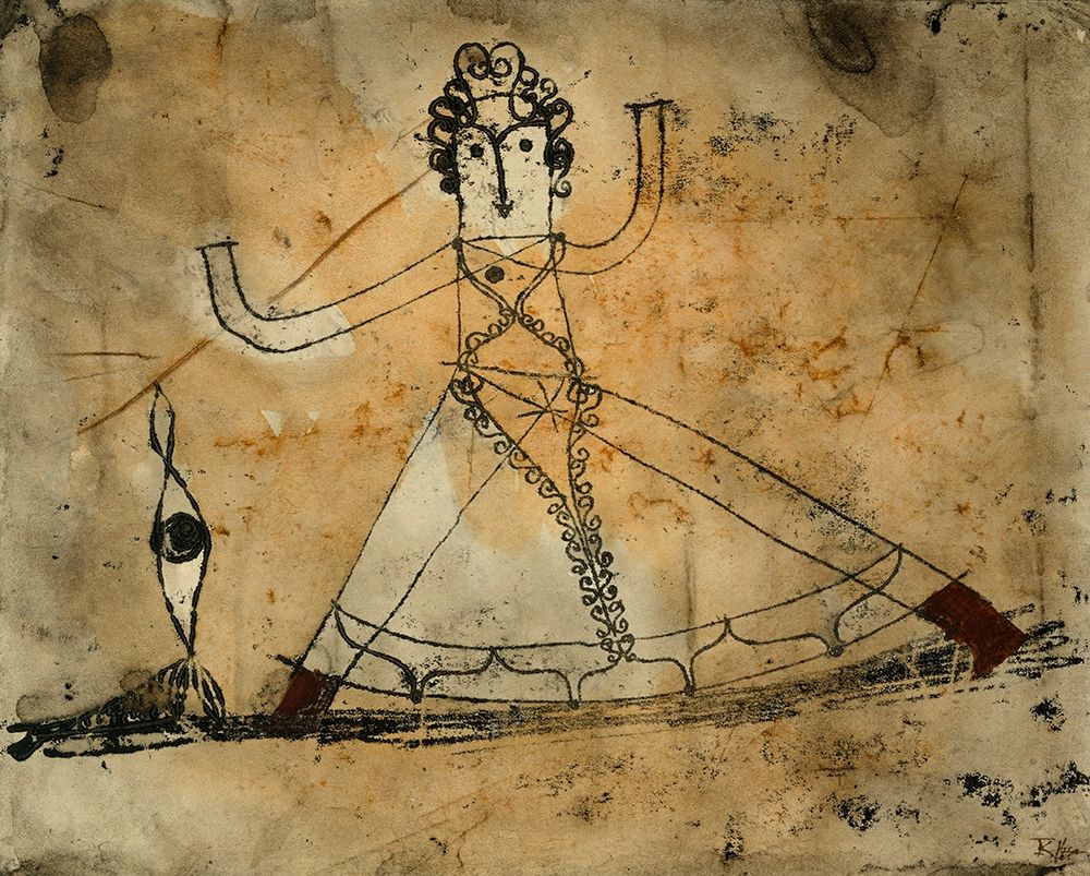 Classical Grotesque 1923 art print by Paul Klee for $57.95 CAD