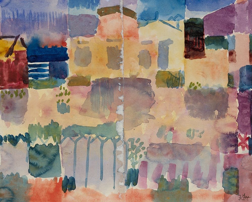 Garden in St. Germain - The European Quarter Near Tunis art print by Paul Klee for $57.95 CAD