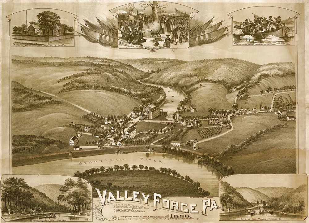 Valley Forge Pa 1890 art print by Vintage Places for $57.95 CAD