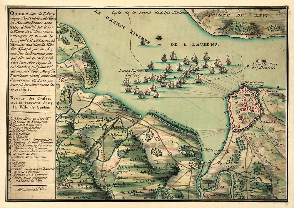 Siege of Quebec City 1670 art print by Vintage Places for $57.95 CAD