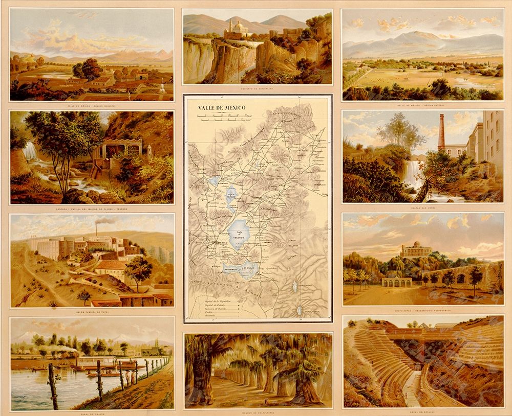 Mexican Landscapes art print by Vintage Maps for $57.95 CAD