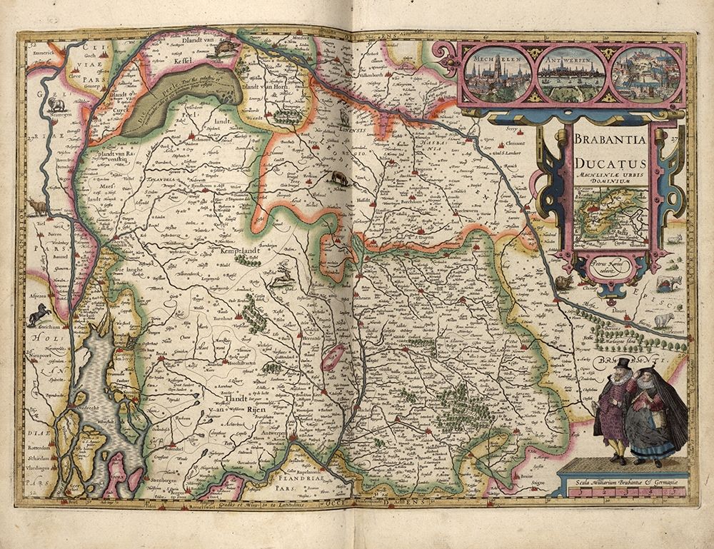 Duchy of Brabant art print by Vintage Maps for $57.95 CAD