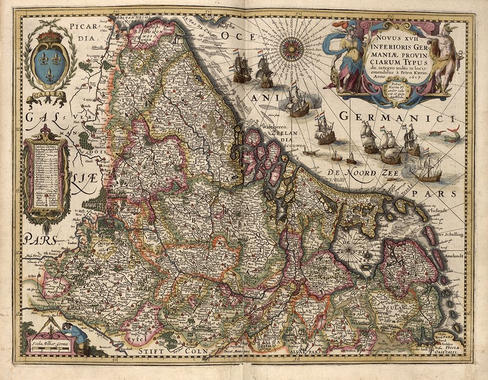 Map of Picardy France art print by Vintage Maps for $57.95 CAD