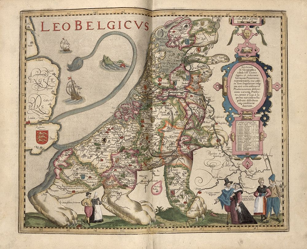 Netherlandic Lion art print by Vintage Maps for $57.95 CAD