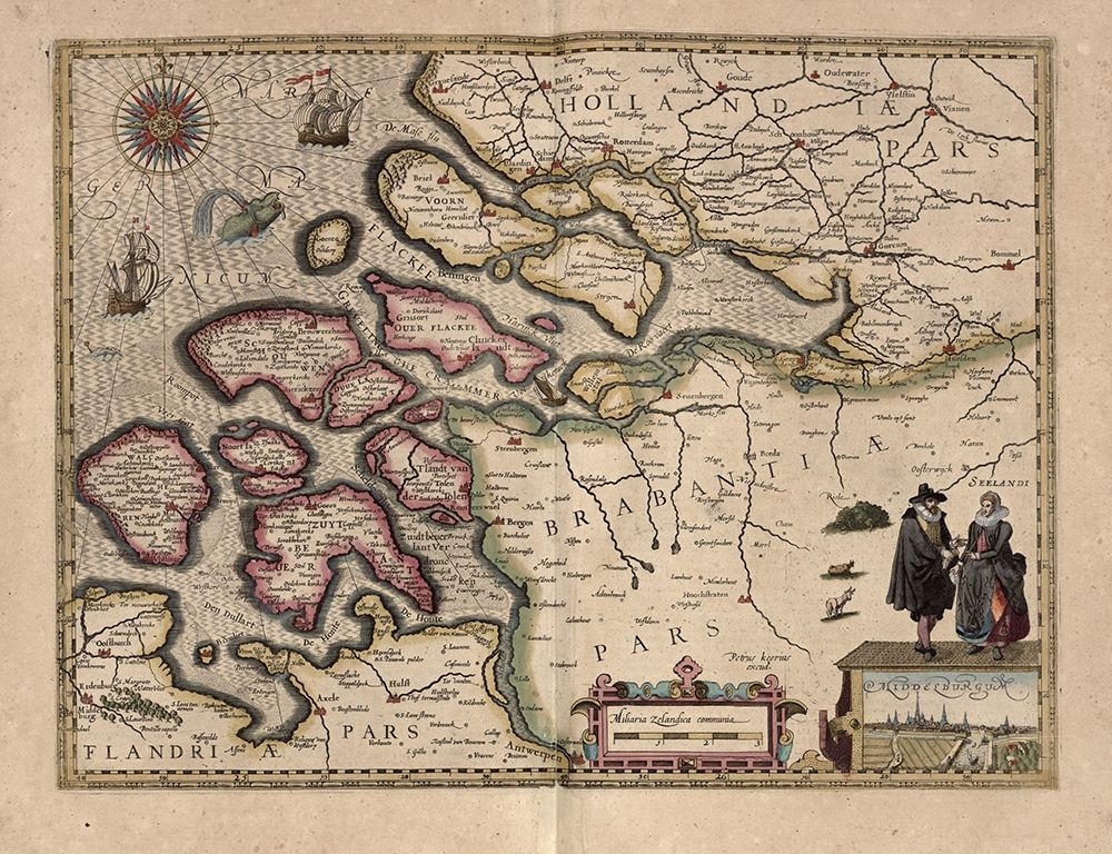 Map of Holland art print by Vintage Maps for $57.95 CAD