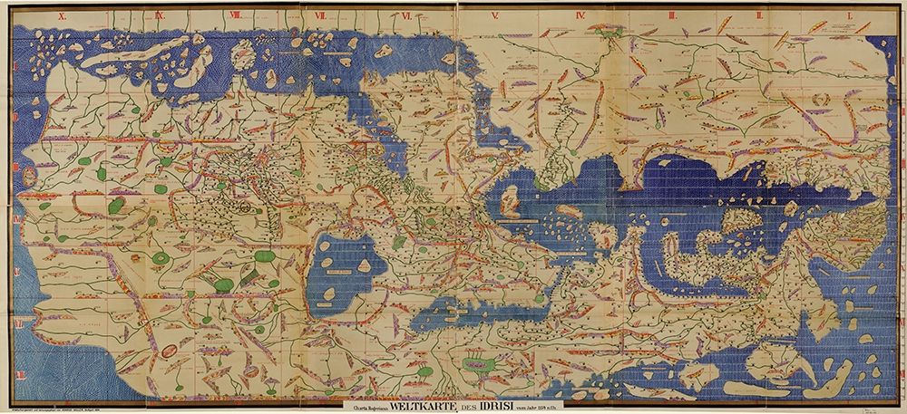 Arabic Map of the Mediterranean art print by Vintage Maps for $57.95 CAD